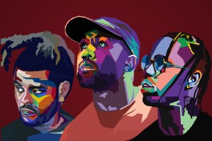 The Weeknd Kanye West Travis Scott